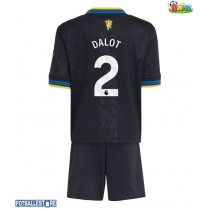 Manchester United Diogo Dalot #2 Tredjedraktsett Barn 2025-26 Kortermet (+ Korte bukser)